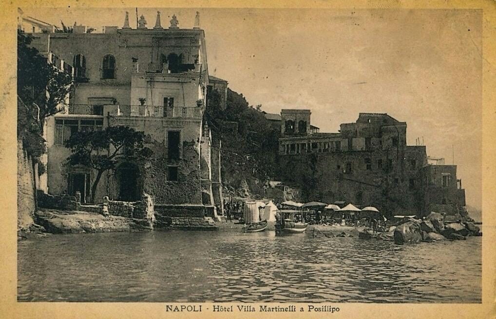 Cartolina d'epoca: Hôtel Villa Martinelli a Posillipo, inizio '900